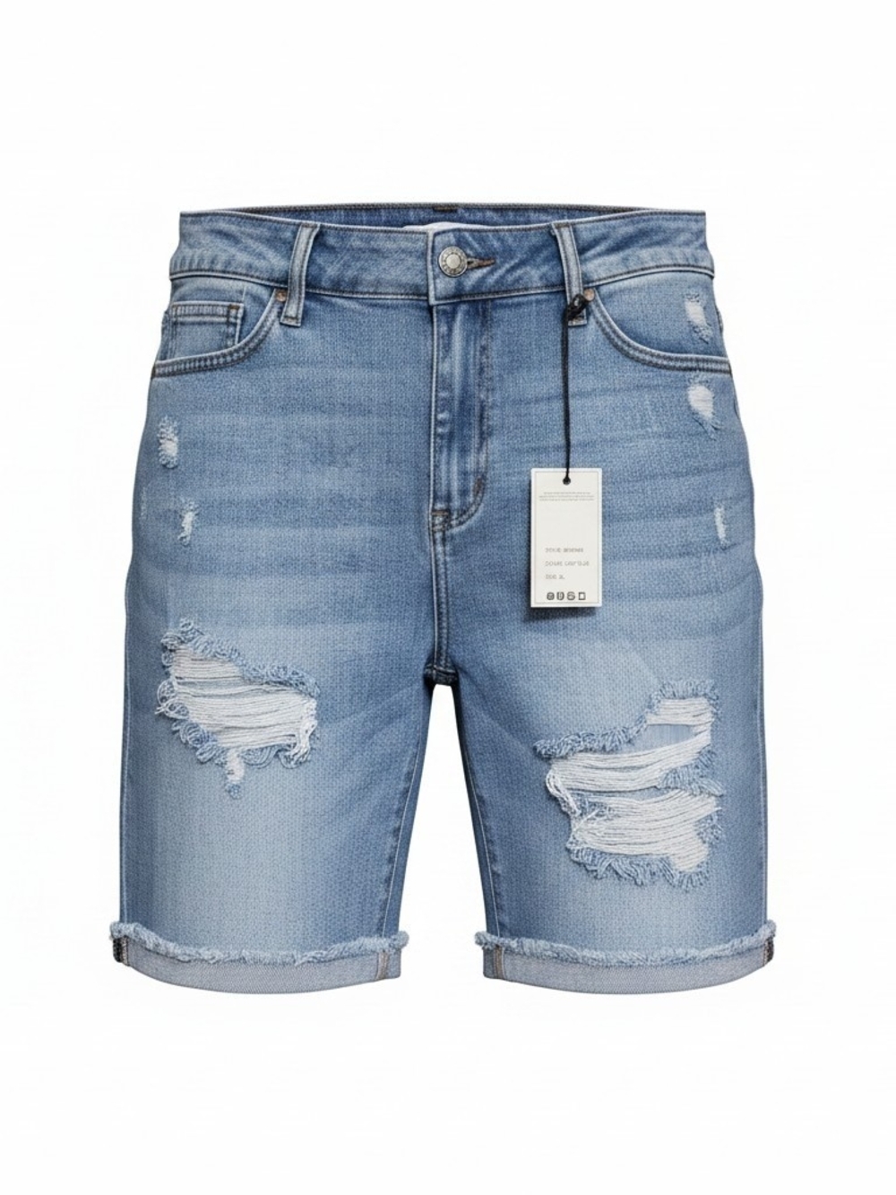 Judy Blue Light Blue Distressed Denim Shorts
